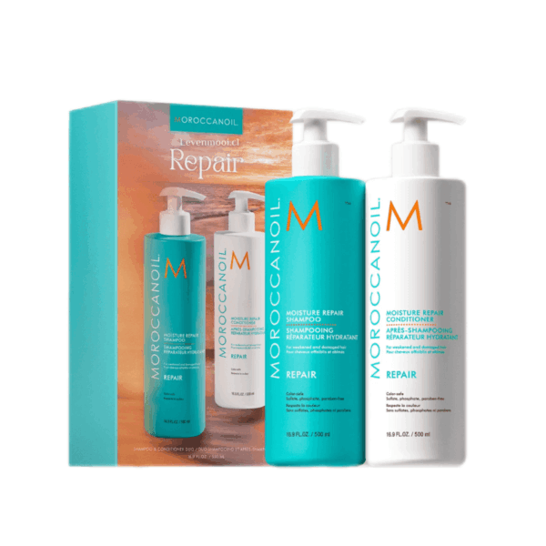 Pack Dúo Repair 500ml Moroccanoil - Leven.cl Productos para el cabello dañado